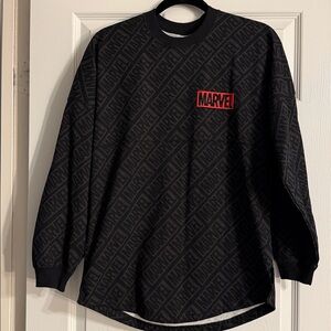 NWOT ~ Marvel Black Long Sleeve Tee with Red Logo